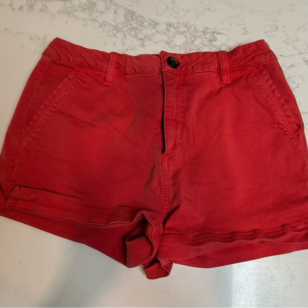 Red BKE fabric Women's Shorts